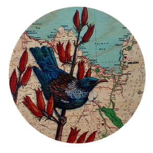 Decor: Tui on Nelson Map - Plywood Wall Art