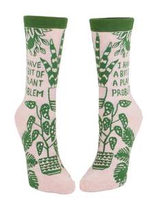 Women Socks: Plant Problem Crew Socks