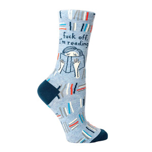 Women Socks: Fuck Off, I'm Reading Crew Socks