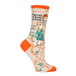 My Cat is Cool as Fuck Crew Socks