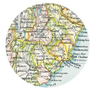 Placemat: Placemat - Vintage Map of Otago