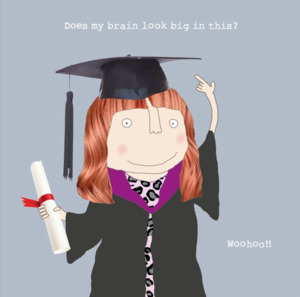 Greeting Cards: Card - Does My Brain Look Big In this? Female