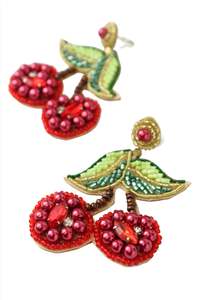 Best Sellers: Red Cherry Beaded Earrings