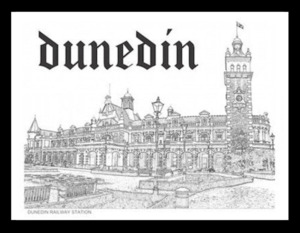 Dunedin Railway Station Tea Towel