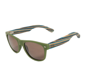 Sunglasses - 50/50 Green Stripe