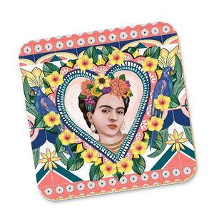 Frida Khalo: Frida Kahlo Folklore Coaster - Heart