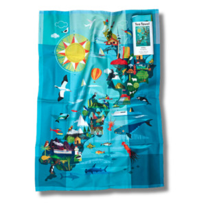 Gifts: NZ Map Tea Towel
