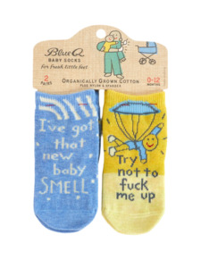 Gifts For Kids: I've Got That New Baby Small/ Try Not To Fuck Me Up Baby Socks
