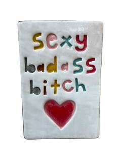 Sexy Badass Bitch Rectangle Tile