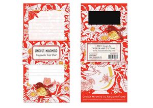 Stationery: Magnetic List Pad - Linocut Miromiro