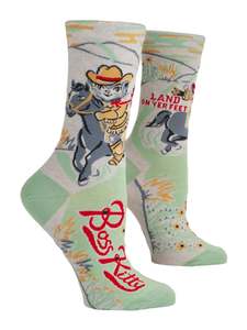 Women Socks: Boss Kitty Crew Socks