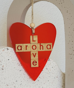 Gifts: Hanging Ornament - Heart Aroha + Love