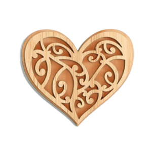 Gifts: Magnet - Kowhaiwhai Heart