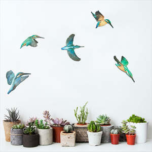 Gifts: Kingfisher Bird Wall Set
