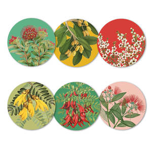 Gifts: Native Botanicals of NZ Box of 6 Coasters