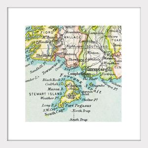 Stewart Island - Vintage Map Print