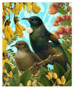 Gifts For Her: Botanical Native Bird Lens Cloth - Tui