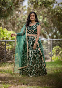 Rental: Green Glam Lehenga