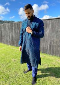 Mens Rentals: Turquoise Shade Kurta