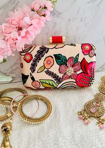 Art Deco Clutch - Beige