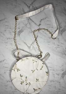 Bags: White Circular Bag