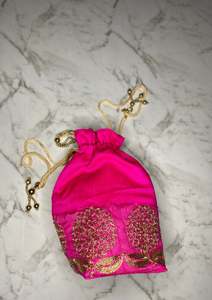 Bags: Magenta Pink Potli Bag