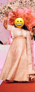 Womens Marketplace: Baby Pink and Gold Lehenga