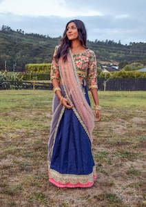 Peachy Bliss Lehenga