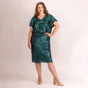 All 1: Matching Sequin Set - Emerald Green