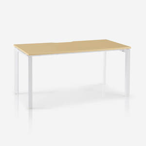 Products: Core Straight Desk – Brushed Sandstone / White