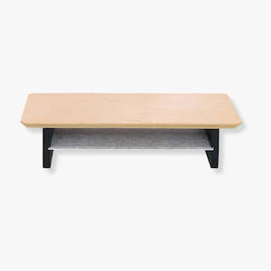 Single Shelf Monitor Stand - Beech Veneer