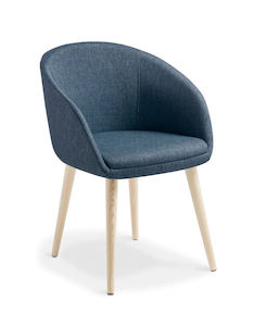 Soft Seating: Eden Aria With Timber Legs Chair