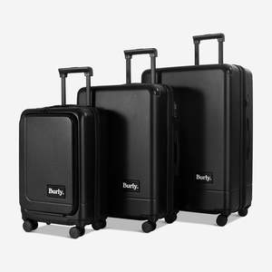 [Display] Burly Original Luggage Set of 3 Bundle - Ultra Black (Pick up in Auckland only)