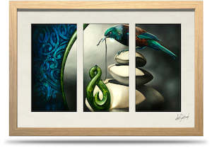 Sudden Chances - 24"x36" Framed Canvas Triptych