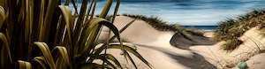 12x48 Canvas Horizontal: Sanddune Shadows - 12"x48" Canvas Print