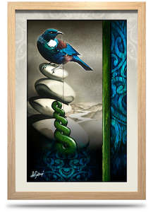 Pikopiko - 24"x36" Framed Canvas Print