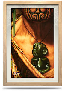 24x36 Framed Canvas Prints Vertical: Hei Tiki - 24"x36" Framed Canvas Print
