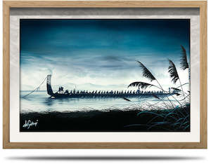 Te Waka - A2 Framed Canvas Print