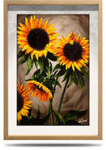 A2 Framed Canvas Vertical: Sunflower Splendour - A2 Framed Canvas Print