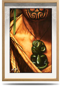 Hei Tiki - A2 Framed Canvas Print