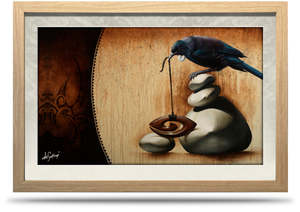 Divided Grace - 24"x36" Framed Canvas Print