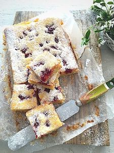 Desserts Sweets: Lemon Berry Swirl Shortcake Bars