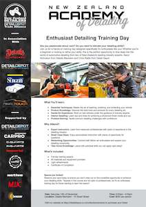 Event: NZ Academy of Detailing - Enthusiast Detailing Training Day