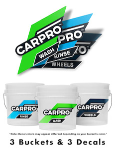 Body Bulk Items: Detailing Bucket Set - 3 Buckets (Rinse / Wash / Wheels)
