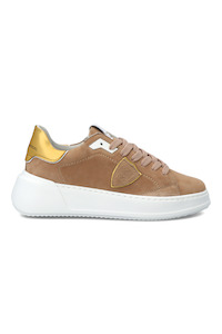 Philippe Model: Tres Temple Low Nubuck Metal Beige