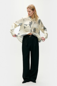Silk Laundry: Boyfriend Shirt Fibonacci Off-White
