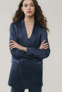 Silk Laundry: Relaxed Blazer Midnight