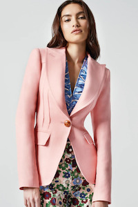 Smythe: Pintuck Blazer Chalk Pink