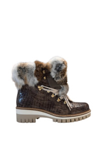 Boots: Karin Croco Boot Taupe