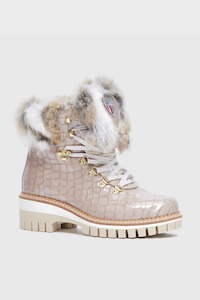 Boots: Karin Croco Boot Beige